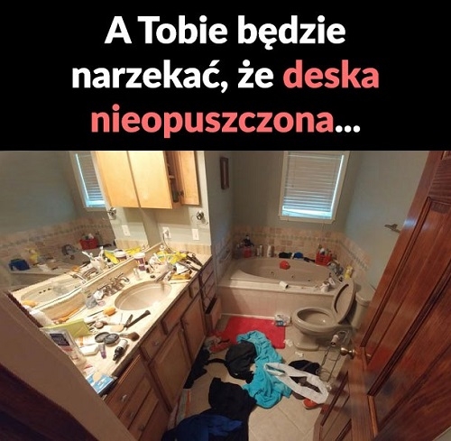 Nieopuszczona deska w łazience